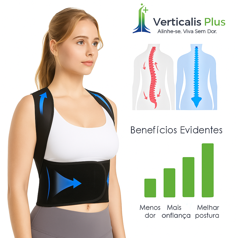 Colete Verticalis Plus – Corrige Postura e Alivia Dores na Coluna
